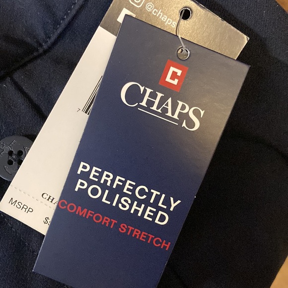 NWT navy wide leg trousers with button details in front, side zip - Picture 4 of 4